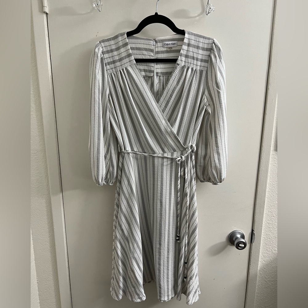 Calvin Klein Womens Dresses Calvin Klein Dress Size 8 Gray And White